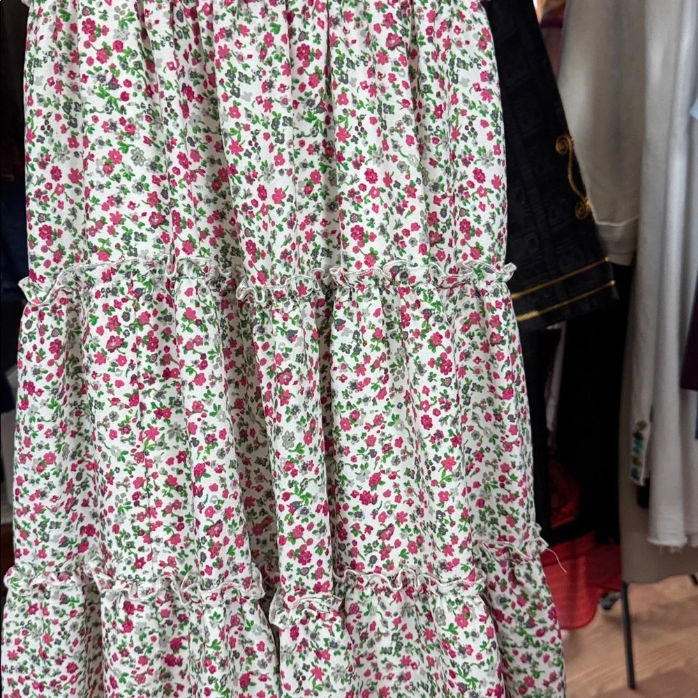 Bailey blue Floral Spaghetti Strap Dress size medium tiered - Picture 4 of 6